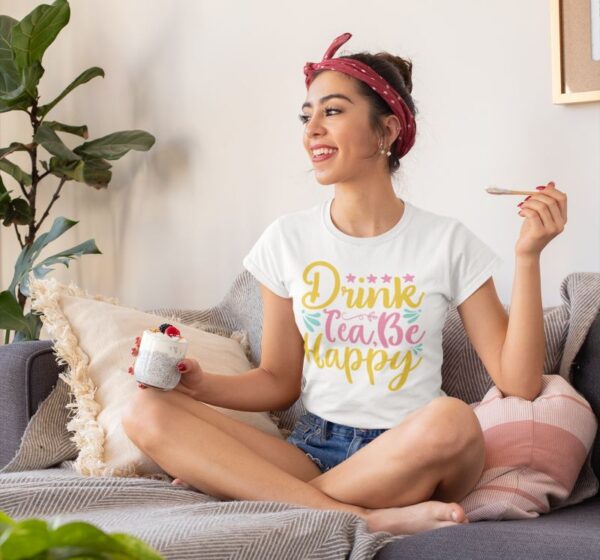 Tricou personalizat - Drink tea be happy